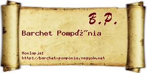 Barchet Pompónia névjegykártya